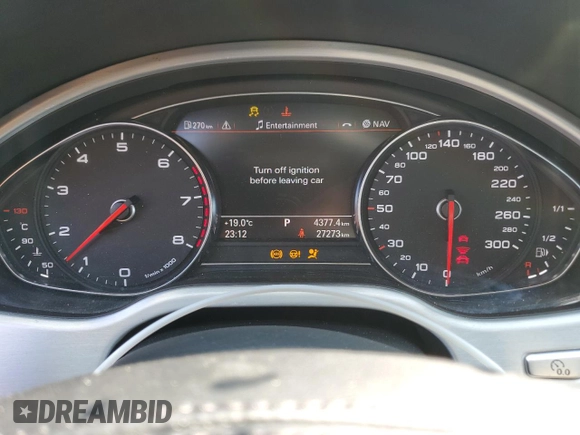 2017 Audi A8 with VIN WAUJ4AFD2HN001445, listed as a Copart auction lot 60271945 with 27,273 mi miles and Salvage title. Bid and sale history available at DreamBid. Image 9.