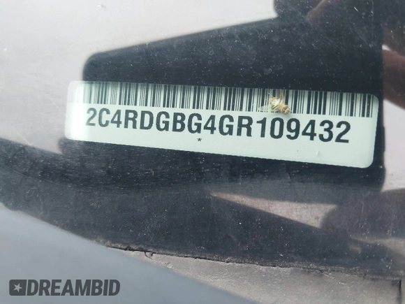 2016 Dodge Grand Caravan SE Plus z VIN 2C4RDGBG4GR109432, wystawiony jako IAAI lot #42166402 z przebiegiem 154 735 mil mil oraz . Historia ofert i sprzedaży dostępna na DreamBid. Obrazek 9.
