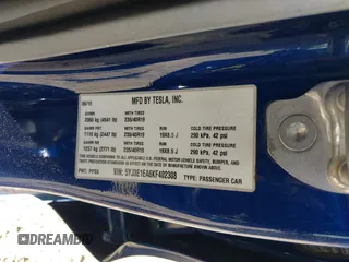2019 Tesla Model 3 Mid Range with VIN 5YJ3E1EA6KF402308, listed as a IAAI auction lot 40077902 with 89,794 mi miles and . Bid and sale history available at carsss.com. Image 9.