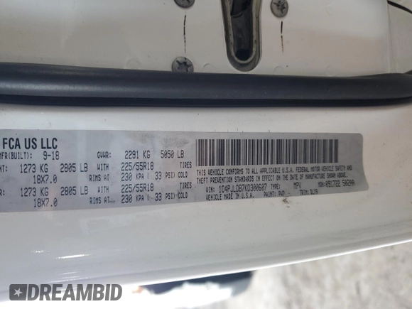 2019 Jeep Cherokee Limited z VIN 1C4PJLDB7KD300607, wystawiony jako Copart lot #55182825 z przebiegiem 139 941 mil mil oraz Szkoda całkowita • Salvage title. Historia ofert i sprzedaży dostępna na DreamBid. Obrazek 12.