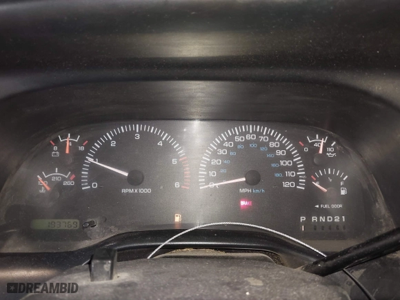 1998 Dodge Ram 1500 with VIN 3B7HF13YXWG196400, listed as a IAAI auction lot 41664847 with 193,769 mi miles. Bid and sale history available at carsss.com. Image 7.