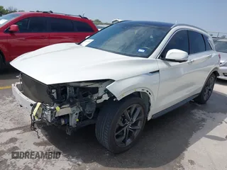 2019 Infiniti QX50 Essential with VIN 3PCAJ5M14KF104397, listed as a IAAI auction lot 42041815 with 95,685 mi miles and . Bid and sale history available at DreamBid. Image 2.