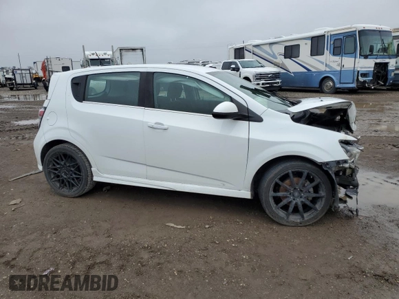 2017 Chevrolet Sonic LT with VIN 1G1JD6SB0H4154389, listed as a Copart auction lot 46086095 with 142,314 mi miles and Salvage Title. Bid and sale history available at carsss.com. Image 4.