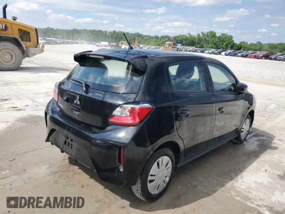 2024 Mitsubishi Mirage ES z VIN ML32AUHJ8RH019830, wystawiony jako Copart lot #58523095 z przebiegiem 6 862 mil mil oraz Czysty tytuł • Clean title. Historia ofert i sprzedaży dostępna na DreamBid. Obrazek 3.