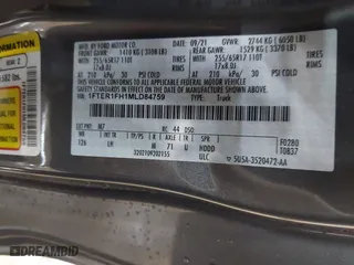 2021 Ford Ranger XL with VIN 1FTER1FH1MLD84759, listed as a IAAI auction lot 42043263 with 8,874 mi miles. Bid and sale history available at carsss.com. Image 9.