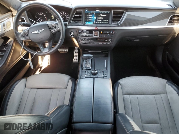 2018 Genesis G80 3.3T Sport with VIN KMHGN4JB9JU285343, listed as a Copart auction lot 75061764 with 133,262 mi miles and Salvage Title. Bid and sale history available at carsss.com. Image 8.