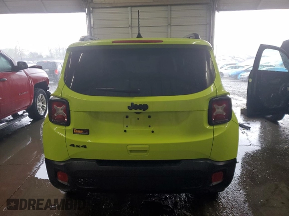2018 Jeep Renegade Sport with VIN ZACCJBAB8JPH59058, listed as a Copart auction lot 52894125 with 191,622 mi miles and Salvage title. Bid and sale history available at DreamBid. Image 6.