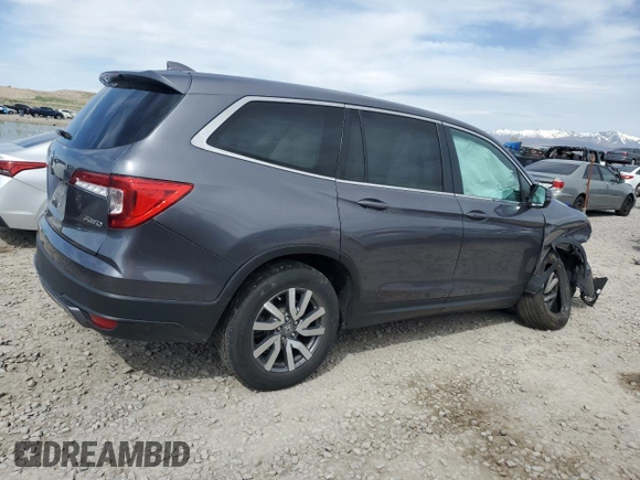 2021 Honda Pilot EX-L with VIN 5FNYF6H5XMB092939, listed as a Copart auction lot 52335875 with 19,981 mi miles and Salvage title. Bid and sale history available at DreamBid. Image 3.