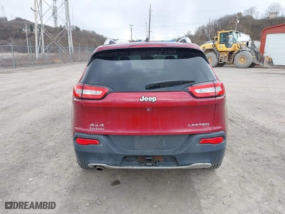 2014 Jeep Cherokee Limited with VIN 1C4PJMDB5EW219457, listed as a IAAI auction lot 41768074 with 124,195 mi miles. Bid and sale history available at carsss.com. Image 16.