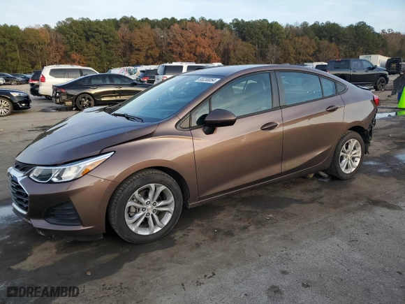 2019 Chevrolet Cruze LS with VIN 1G1BC5SM7K7121818, listed as a Copart auction lot 85230054 with 55,742 mi miles and Salvage Title. Bid and sale history available at carsss.com. Image 1.