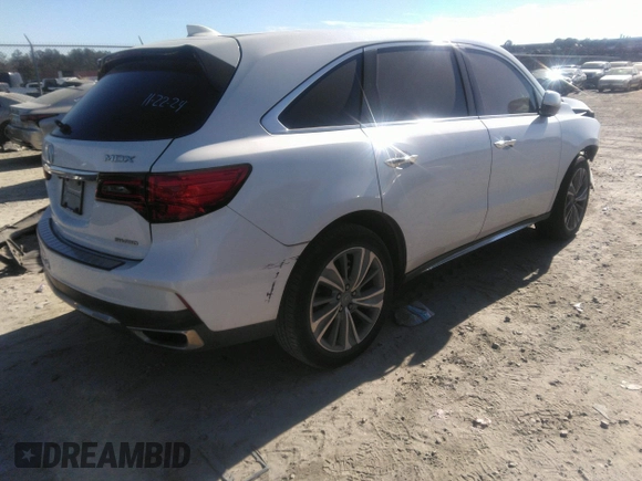 2018 Acura MDX w/Technology Pkg with VIN 5J8YD4H57JL016650, listed as a IAAI auction lot 40979704 with 82,980 mi miles. Bid and sale history available at carsss.com. Image 4.