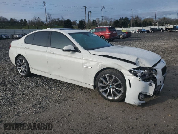 2016 BMW 5 Series 528i xDrive with VIN WBA5A7C55GG145553, listed as a Copart auction lot 48378075 with 58,673 mi miles and Salvage Title. Bid and sale history available at DreamBid. Image 4.