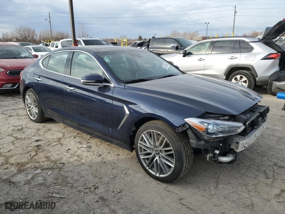 2020 Genesis G70 2.0T with VIN KMTG34LA1LU059770, listed as a Copart auction lot 47201445 with 74,408 mi miles and Salvage Title. Bid and sale history available at carsss.com. Image 4.