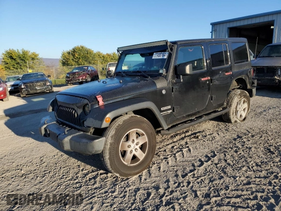 2018 Jeep Wrangler JK Unlimited Sport S with VIN 1C4BJWDG2JL874348, listed as a Copart auction lot 77430104 with 115,813 mi miles and Salvage Title. Bid and sale history available at carsss.com. Image 1.