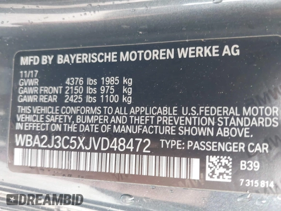 2018 BMW 2 Series 230i xDrive с VIN WBA2J3C5XJVD48472, выставлен на аукционе IAAI как лот 42260536 с пробегом 78 775 миль миль и . История ставок и продаж доступна на DreamBid. Изображение 9.