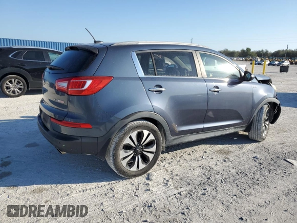 2013 Kia Sportage SX with VIN KNDPCCA60D7395854, listed as a Copart auction lot 44310485 with 137,761 mi miles and Salvage Title. Bid and sale history available at carsss.com. Image 3.