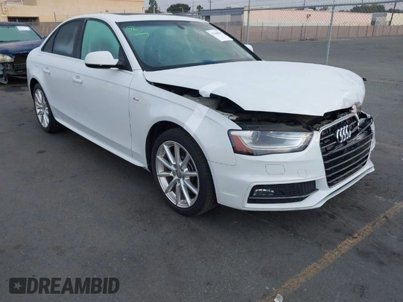 2016 Audi A4 Premium with VIN WAUAFAFL9GN000714, listed as a IAAI auction lot 41460938 with 119,897 mi miles. Bid and sale history available at carsss.com. Image 1.
