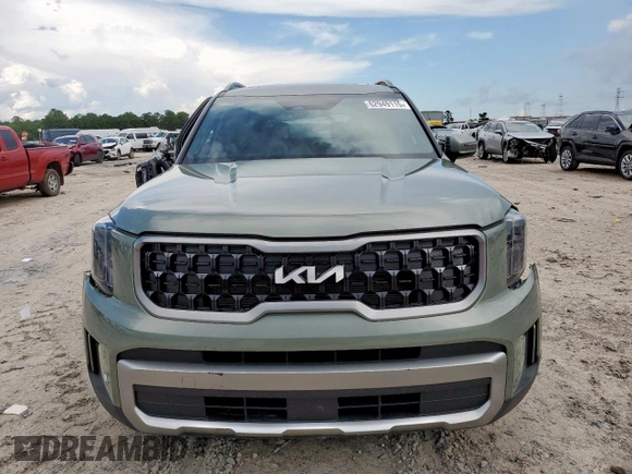 2023 Kia Telluride EX X-Line with VIN 5XYP3DGC6PG360956, listed as a Copart auction lot 62949115 with 28,900 mi miles and Salvage title. Bid and sale history available at DreamBid. Image 5.