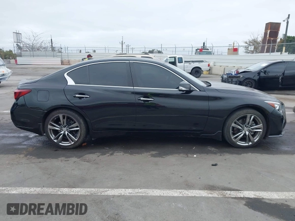 2021 Infiniti Q50 Signature Edition with VIN JN1EV7CP7MM706053, listed as a IAAI auction lot 42036446 with 26,392 mi miles and . Bid and sale history available at DreamBid. Image 13.