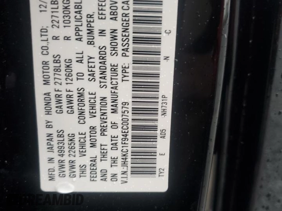 2014 Acura RLX Advance z VIN JH4KC1F94EC007579, wystawiony jako Copart lot #52285395 z przebiegiem 67 944 mil mil oraz Nie do naprawy • Non repairable. Historia ofert i sprzedaży dostępna na DreamBid. Obrazek 12.