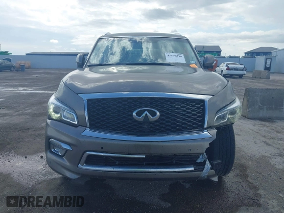 2017 Infiniti QX80 with VIN JN8AZ2NF8H9644800, listed as a IAAI auction lot 41898790 with 129,262 mi miles. Bid and sale history available at carsss.com. Image 12.