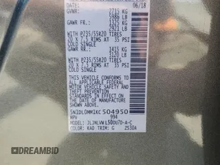2019 Infiniti QX60 Luxe with VIN 5N1DL0MM1KC504950, listed as a Copart auction lot 61621525 with 95,199 mi miles and Salvage title. Bid and sale history available at DreamBid. Image 13.