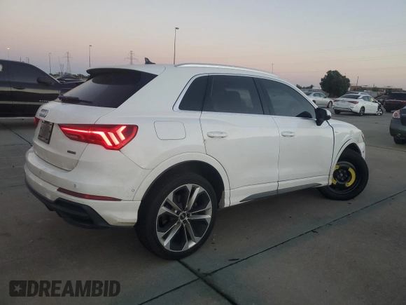 2020 Audi Q3 S line Prestige with VIN WA1FECF35L1035740, listed as a Copart auction lot 77837304 with 119,243 mi miles and Salvage Title. Bid and sale history available at carsss.com. Image 3.