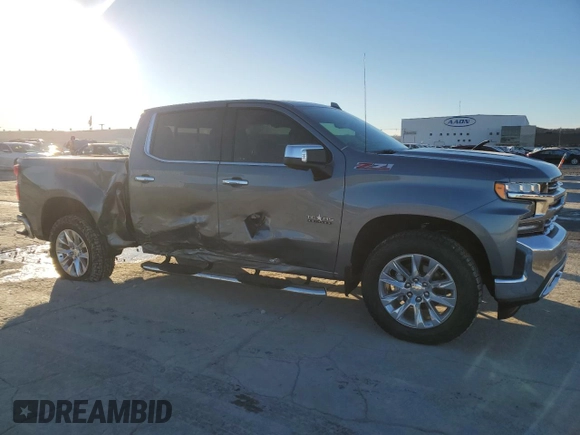2020 Chevrolet Silverado 1500 LTZ with VIN 1GCUYGEL9LZ376654, listed as a Copart auction lot 89134425 with 33,529 mi miles and Salvage Title. Bid and sale history available at DreamBid. Image 4.