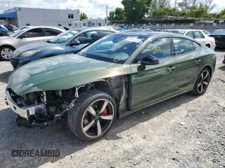 2022 Audi A5 Sportback S line Premium Plus with VIN WAUFACF50NA040198, listed as a Copart auction lot 55661703 with 5,118 mi miles. Bid and sale history available at carsss.com. Image 1.