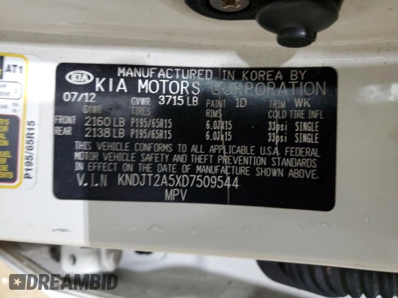 2013 Kia Soul with VIN KNDJT2A5XD7509544, listed as a Copart auction lot 47893525 with 70,292 mi miles and Salvage Title. Bid and sale history available at carsss.com. Image 14.