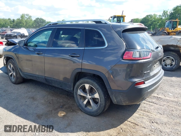 2019 Jeep Cherokee Limited with VIN 1C4PJMDX7KD491415, listed as a IAAI auction lot 39667583 with 65,502 mi miles and . Bid and sale history available at DreamBid. Image 3.