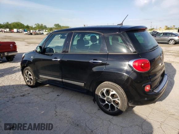 2014 FIAT 500L Lounge with VIN ZFBCFACH7EZ004054, listed as a Copart auction lot 51581774 with 116,779 mi miles and Salvage Title. Bid and sale history available at carsss.com. Image 2.