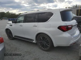 2021 Infiniti QX80 LUXE with VIN JN8AZ2AF6M9721468, listed as a Copart auction lot 56313704 with 23,748 mi miles and Salvage Title. Bid and sale history available at carsss.com. Image 2.