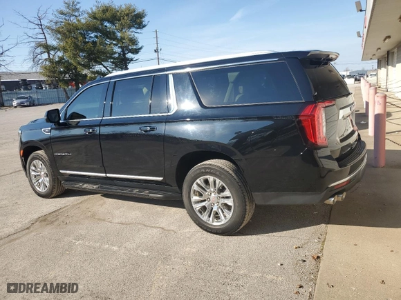 2021 GMC Yukon XL Denali with VIN 1GKS2JKL1MR444476, listed as a Copart auction lot 47827265 with 98,058 mi miles and Salvage Title. Bid and sale history available at carsss.com. Image 2.