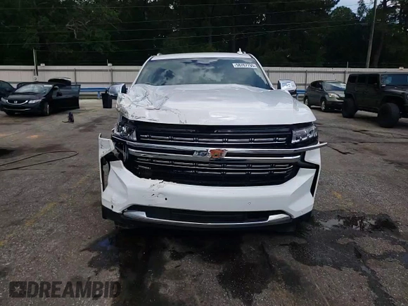 2024 Chevrolet Tahoe Premier with VIN 1GNSCSKD8RR247861, listed as a Copart auction lot 58767795 with 27,303 mi miles and Salvage title. Bid and sale history available at DreamBid. Image 14.
