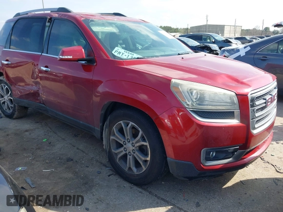 2013 GMC Acadia SLT with VIN 1GKKRSKD1DJ173122, listed as a IAAI auction lot 41603188 with 137,188 mi miles and . Bid and sale history available at carsss.com. Image 1.
