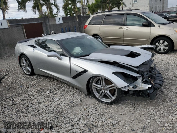 2017 Chevrolet Corvette 3LT with VIN 1G1YF2D74H5114188, listed as a Copart auction lot 41438495 with 44,569 mi miles and Clean Title. Bid and sale history available at carsss.com. Image 4.