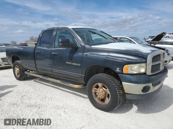 2003 Dodge Ram 2500 ST with VIN 3D7KU28603G709406, listed as a Copart auction lot 76834194 with 0 mi miles and Salvage Title. Bid and sale history available at carsss.com. Image 4.