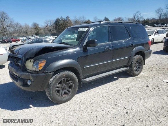 2007 Toyota Sequoia SR5 with VIN 5TDBT44A97S279921, listed as a Copart auction lot 47616355 with NaN miles and Salvage Title. Bid and sale history available at carsss.com. Image 1.