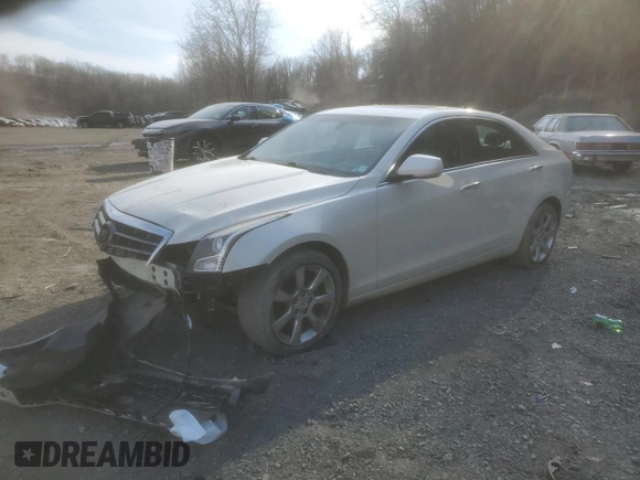 2014 Cadillac ATS Luxury AWD with VIN 1G6AH5RX7E0108443, listed as a Copart auction lot 49048765 with 128,285 mi miles and Salvage Title. Bid and sale history available at carsss.com. Image 1.