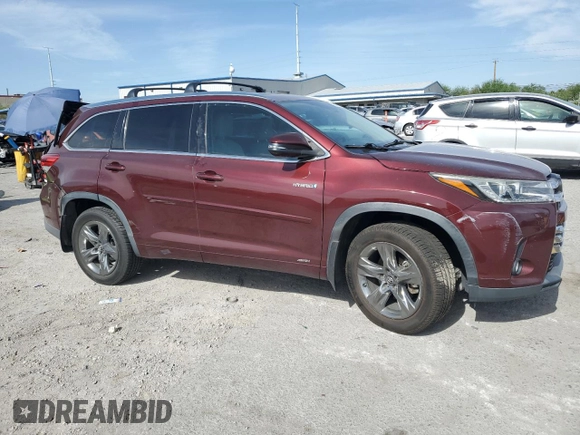 2017 Toyota Highlander Hybrid Limited with VIN 5TDDGRFH7HS032175, listed as a Copart auction lot 58597285 with 70,561 mi miles and Salvage title. Bid and sale history available at DreamBid. Image 4.