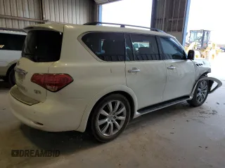 2013 Infiniti QX56 with VIN JN8AZ2NF7D9550997, listed as a Copart auction lot 49058135 with 183,369 mi miles and Salvage Title. Bid and sale history available at carsss.com. Image 3.