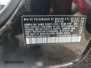 2017 Volkswagen Jetta S z VIN 3VW2B7AJ4HM385734, wystawiony jako Copart lot #58156175 z przebiegiem 145 865 mil mil oraz Szkoda całkowita • Salvage title. Historia ofert i sprzedaży dostępna na DreamBid. Obrazek 12.