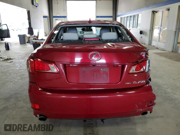 2012 Lexus IS 250 with VIN JTHCF5C24C5054431, listed as a Copart auction lot 48362825 with Not Provided miles and Salvage Title. Bid and sale history available at DreamBid. Image 6.