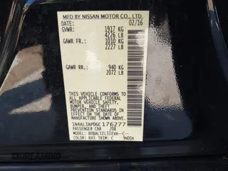 2016 Nissan Altima SR with VIN 1N4AL3AP0GC176277, listed as a IAAI auction lot 42022062 with 162,046 mi miles and . Bid and sale history available at carsss.com. Image 9.