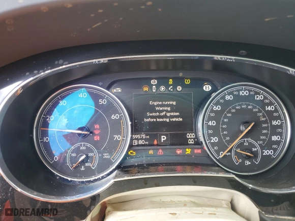 2018 Bentley Bentayga W12 Signature with VIN SJAAC4ZV8JC019477, listed as a Copart auction lot 80308144 with 59575 miles and Salvage Title. Bid and sale history available at carsss.com. Image 9.