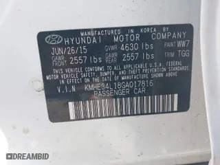 2016 Hyundai Sonata Hybrid Limited with VIN KMHE34L18GA017816, listed as a IAAI auction lot 40979824 with 85,466 mi miles. Bid and sale history available at carsss.com. Image 9.