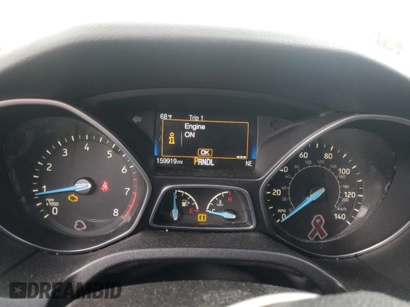 2015 Ford Focus SE with VIN 1FADP3F23FL254144, listed as a Copart auction lot 58238185 with 159,919 mi miles and Clean title. Bid and sale history available at DreamBid. Image 9.