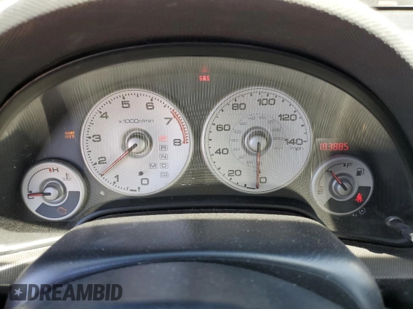 2002 Acura RSX Auto with VIN JH4DC54862C025927, listed as a Copart auction lot 52763365 with 183,885 mi miles and Non Repairable. Bid and sale history available at carsss.com. Image 9.