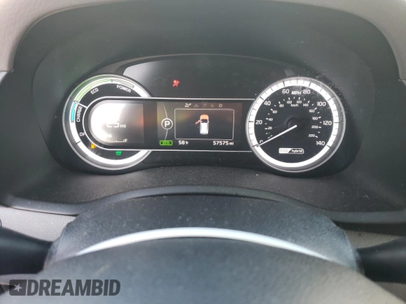 2018 Kia Niro LX with VIN KNDCB3LC6J5203171, listed as a Copart auction lot 49993795 with 57,575 mi miles and Salvage Title. Bid and sale history available at carsss.com. Image 9.